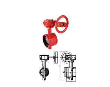 D381X-16Q 9863 溝槽連接彈性密封渦輪蝶閥