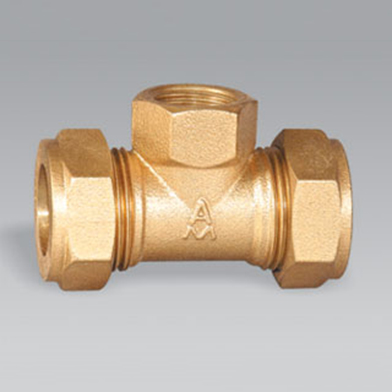 KL-657 黃銅卡套內螺紋三通接頭