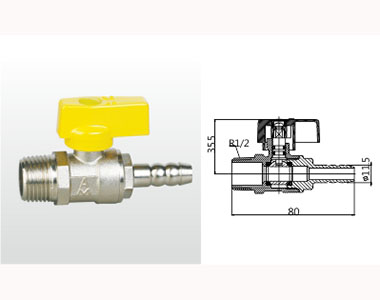 274 QR21F-16T 黃銅外螺紋接管燃氣球閥
