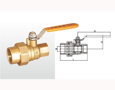 279 Q11F-20T 黃銅異徑活接頭球閥