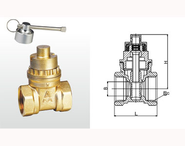 198 Z15W-16T 黃銅磁性帶鎖閘閥