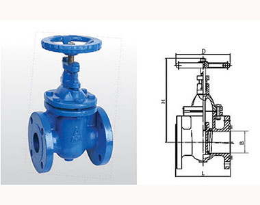 6167_6197_6197A Z45T-10_Z45T-16 鐵制法蘭暗桿閘閥